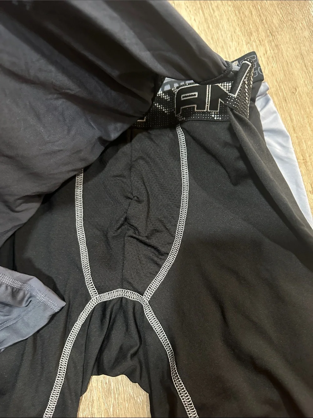 Hanes Men's Charcoal and Black Boxer Briefs with Logo Waistband set of 4